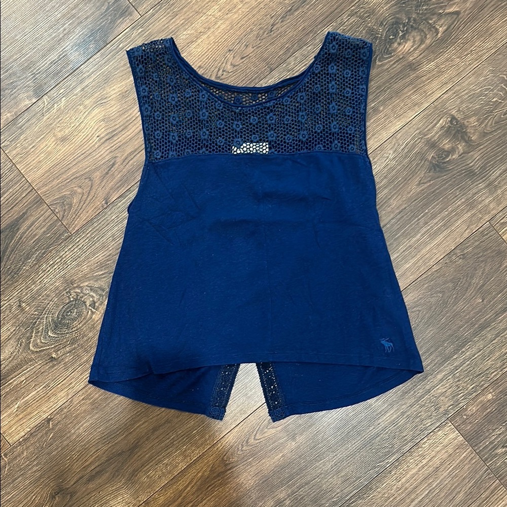 Abercrombie & Fitch Navy Blue Sleeveless Top